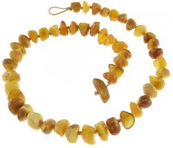 Light amber stone beads